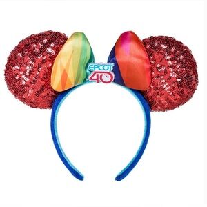 2022 Disney World Epcot 40th Anniversary Mickey Minnie Ears Headband. BR…